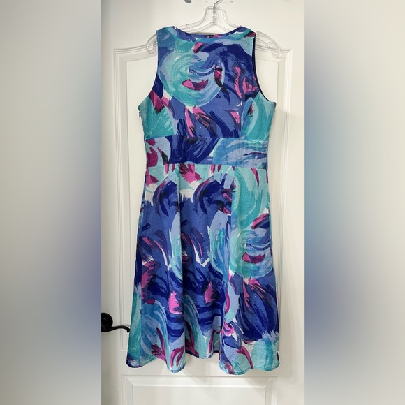 Lovely sleeveless cotton dress - sz. 12 - Picture 2 of 4